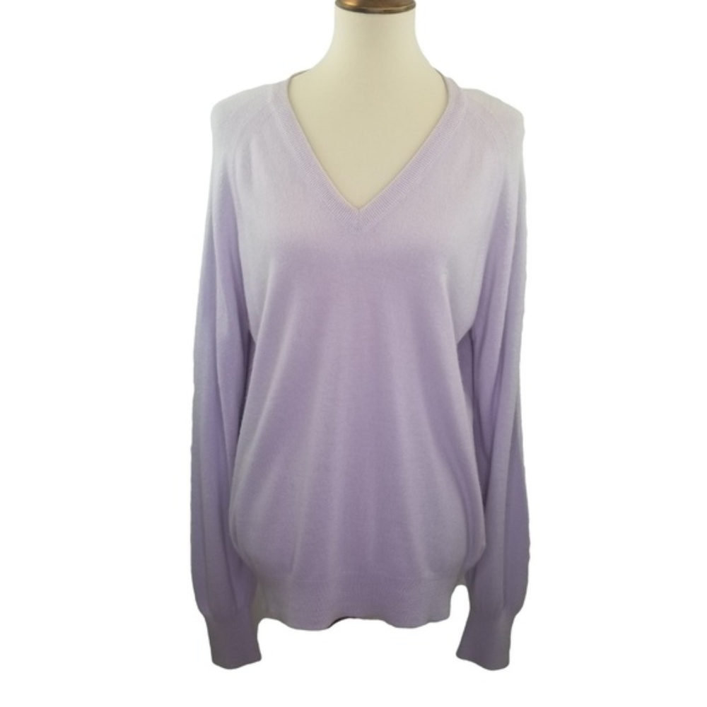 Christian Dior Monsieur Purple V-Neck Sweater
